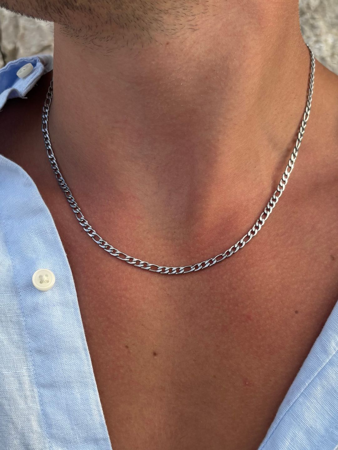 CORRENTE FIGARO 3MM | Prata