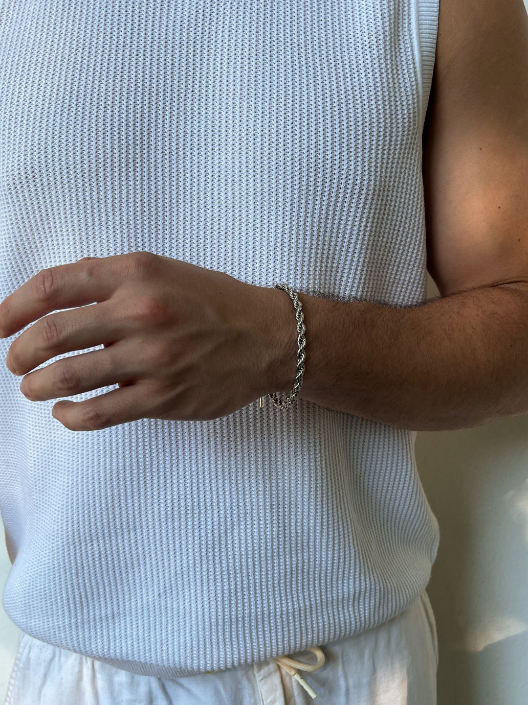 PULSEIRA ROPE 5MM | Prata