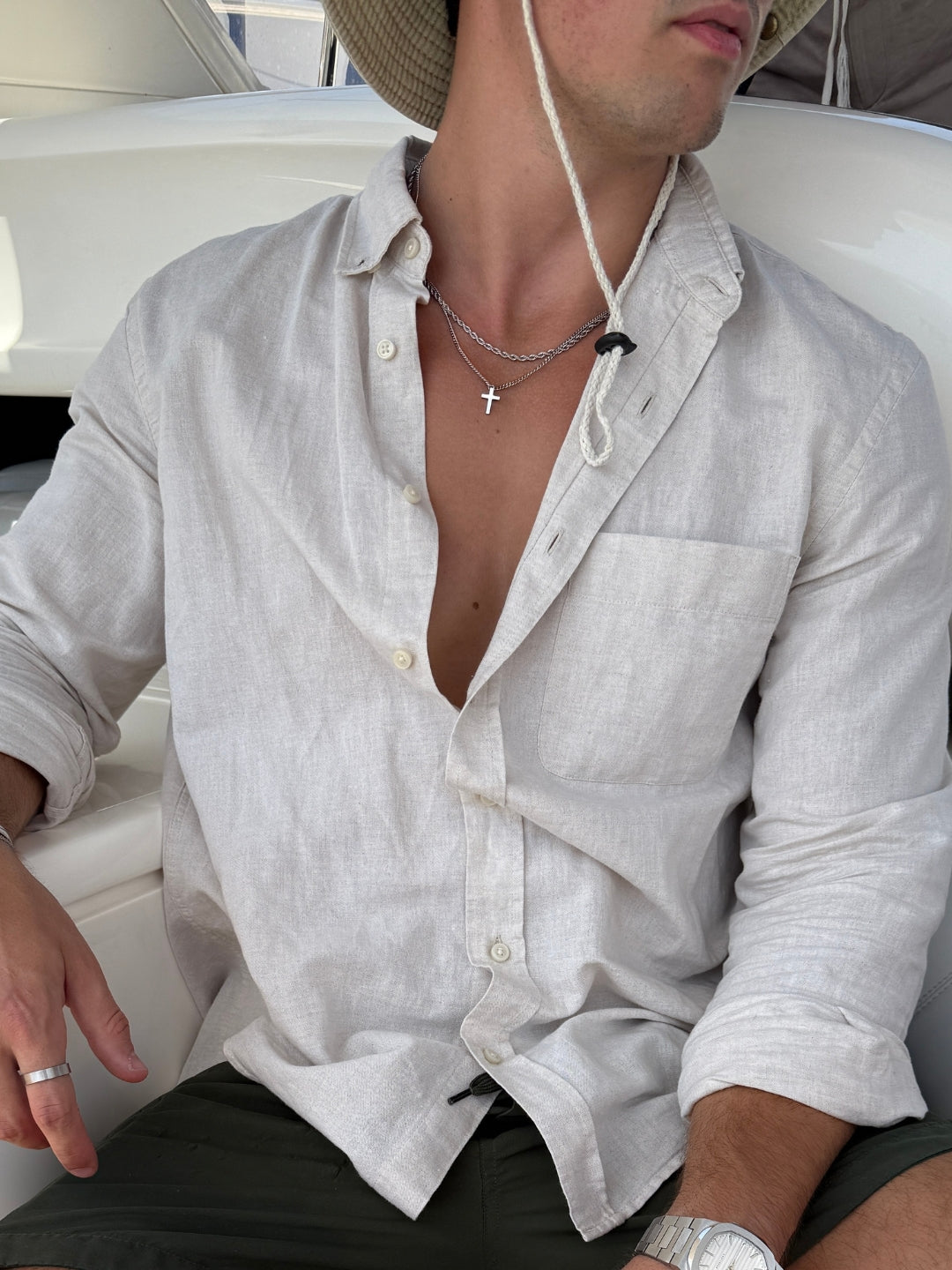 CONJUNTO CROSS X ROPE 3MM | Prata