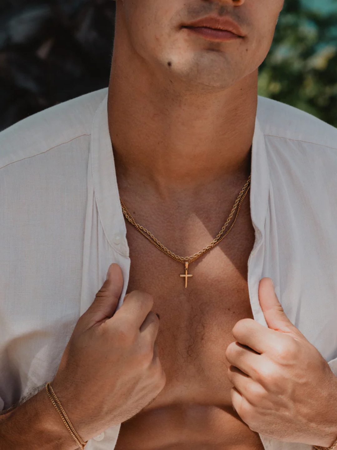 CORRENTE CROSS | Ouro 18K