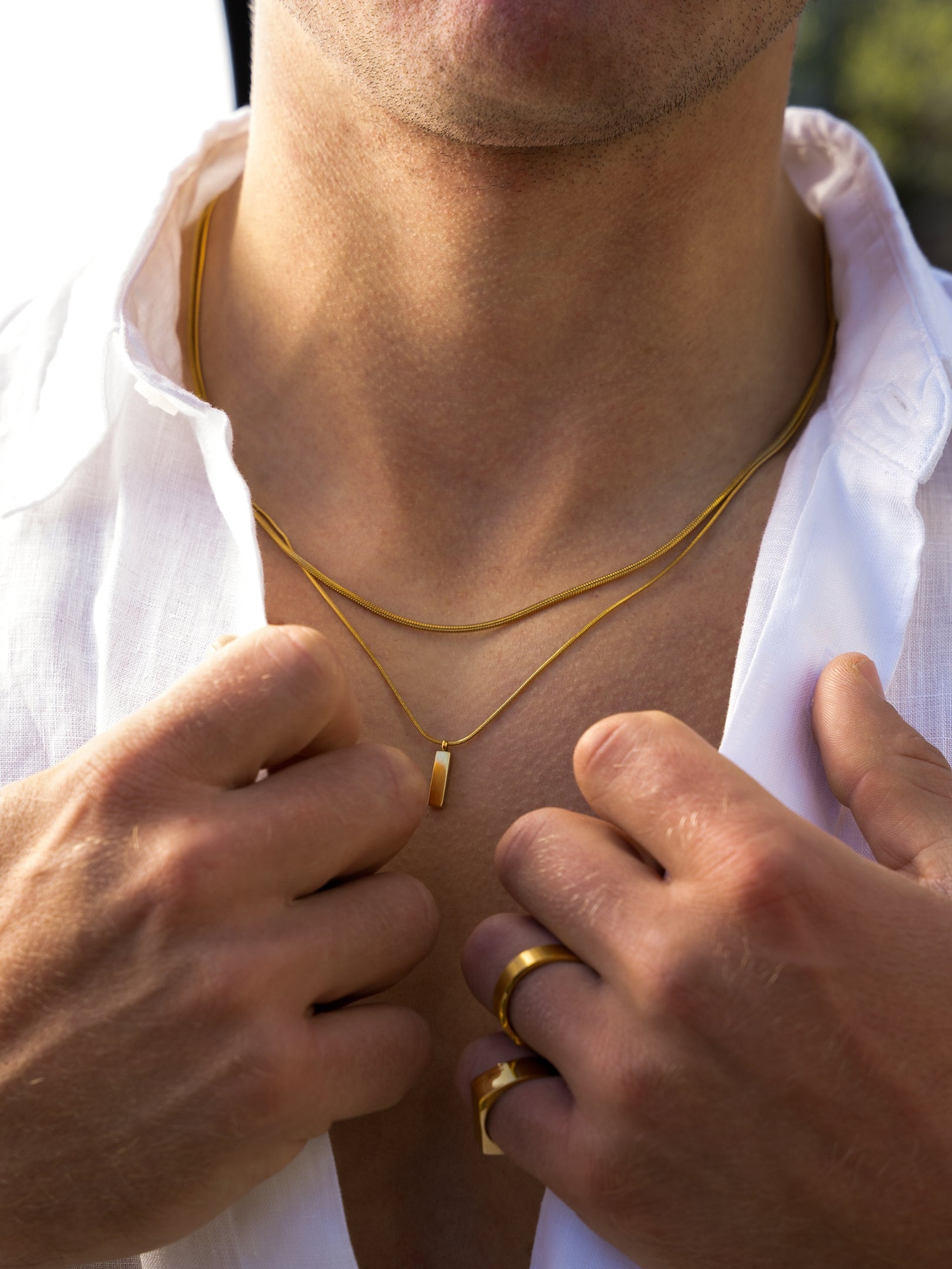 CORRENTE SQUARE | Ouro 18K