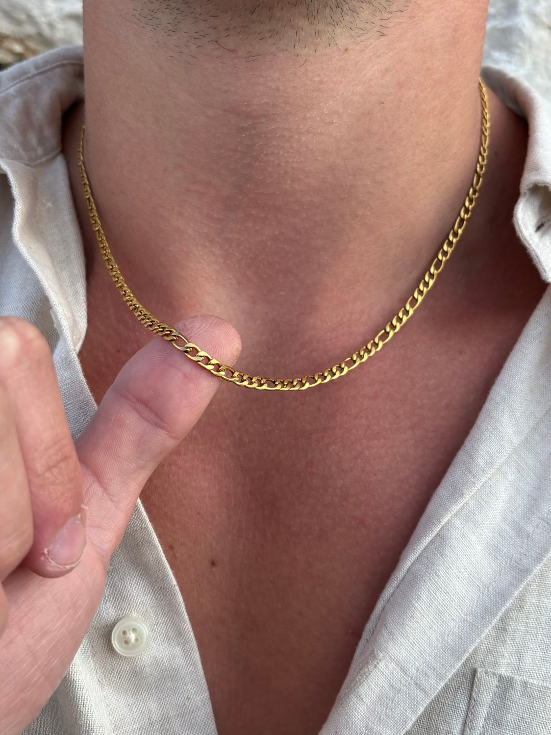 CORRENTE FIGARO 3MM | Ouro 18K