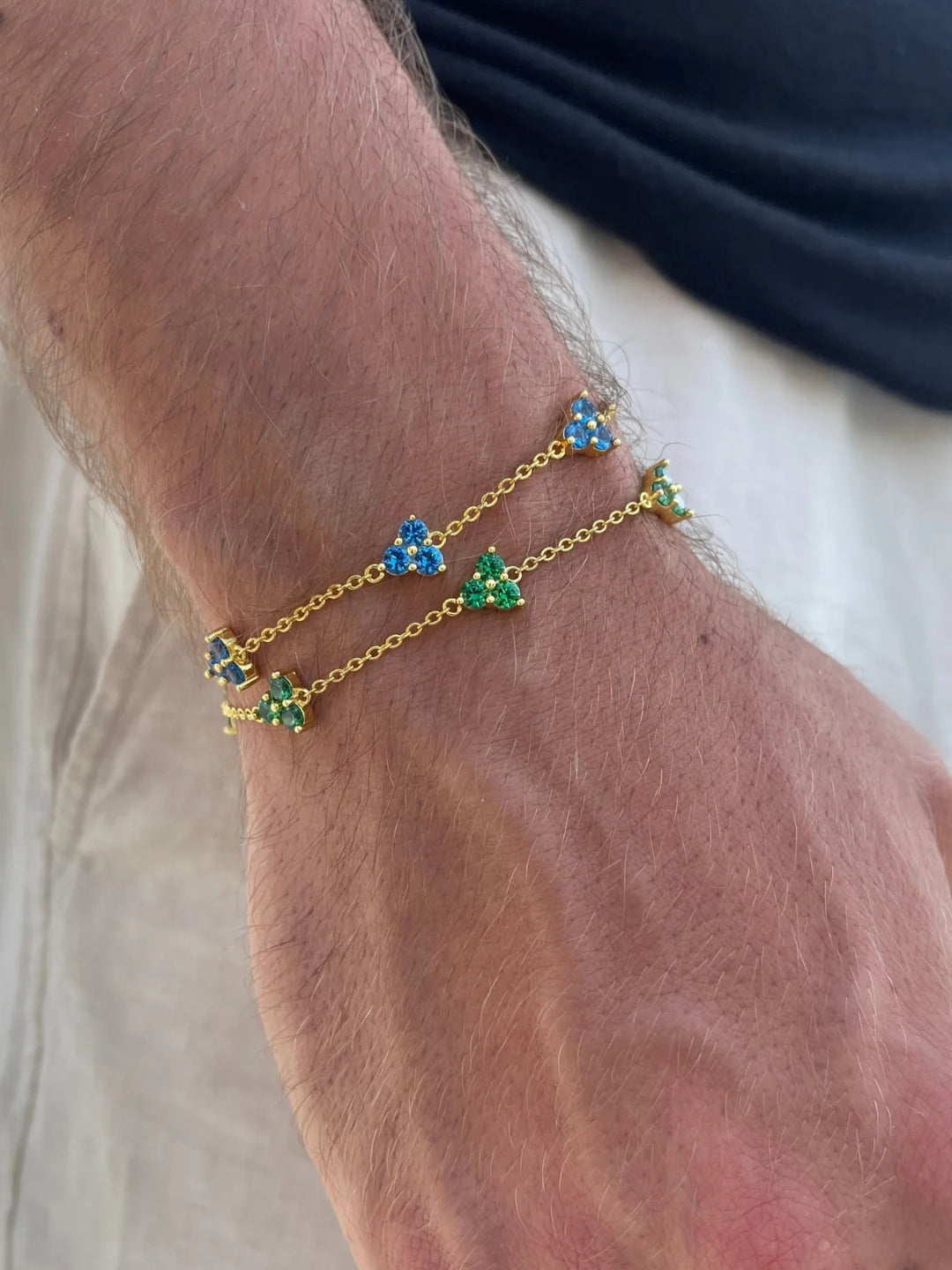CONJUNTO DE PULSEIRAS CLOVER | Ouro 18K