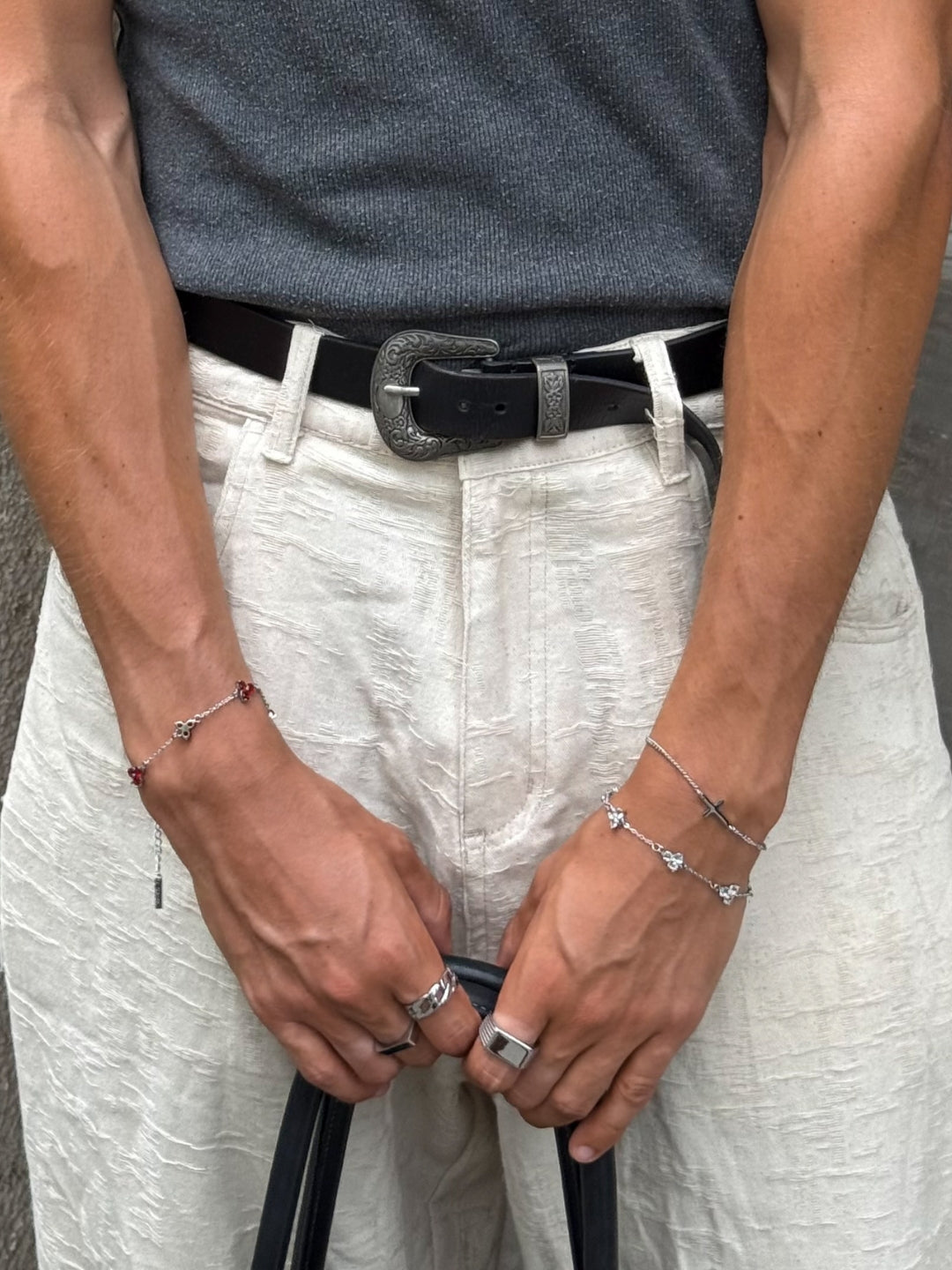 CONJUNTO DE PULSEIRAS CLOVER | Prata