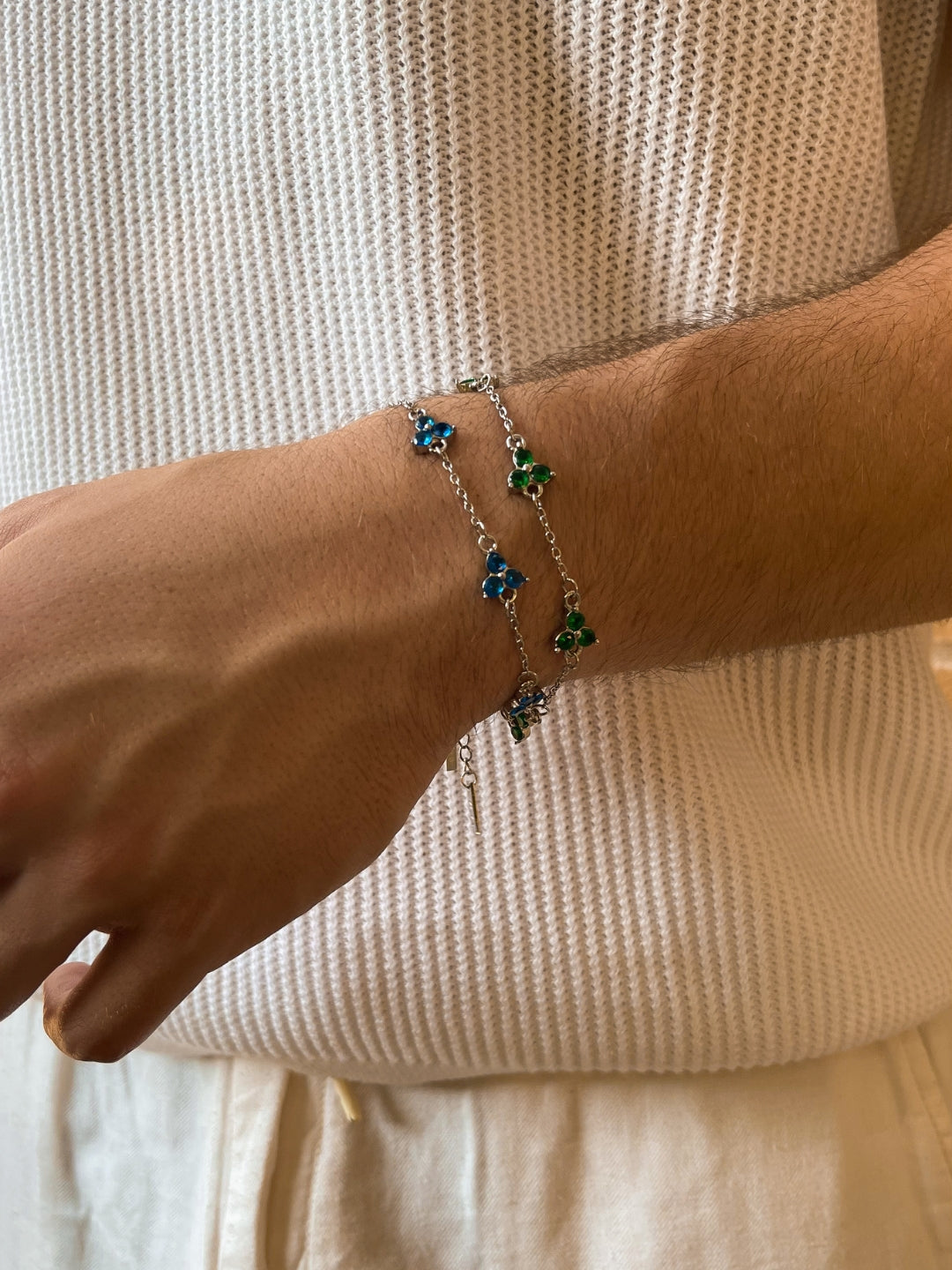 CONJUNTO DE PULSEIRAS CLOVER | Prata