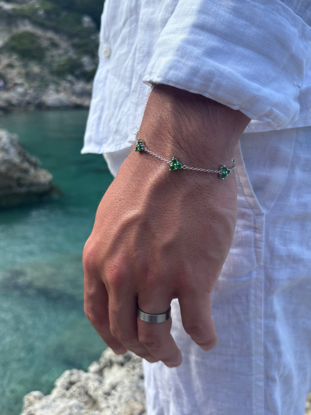 CONJUNTO DE PULSEIRAS CLOVER | Prata