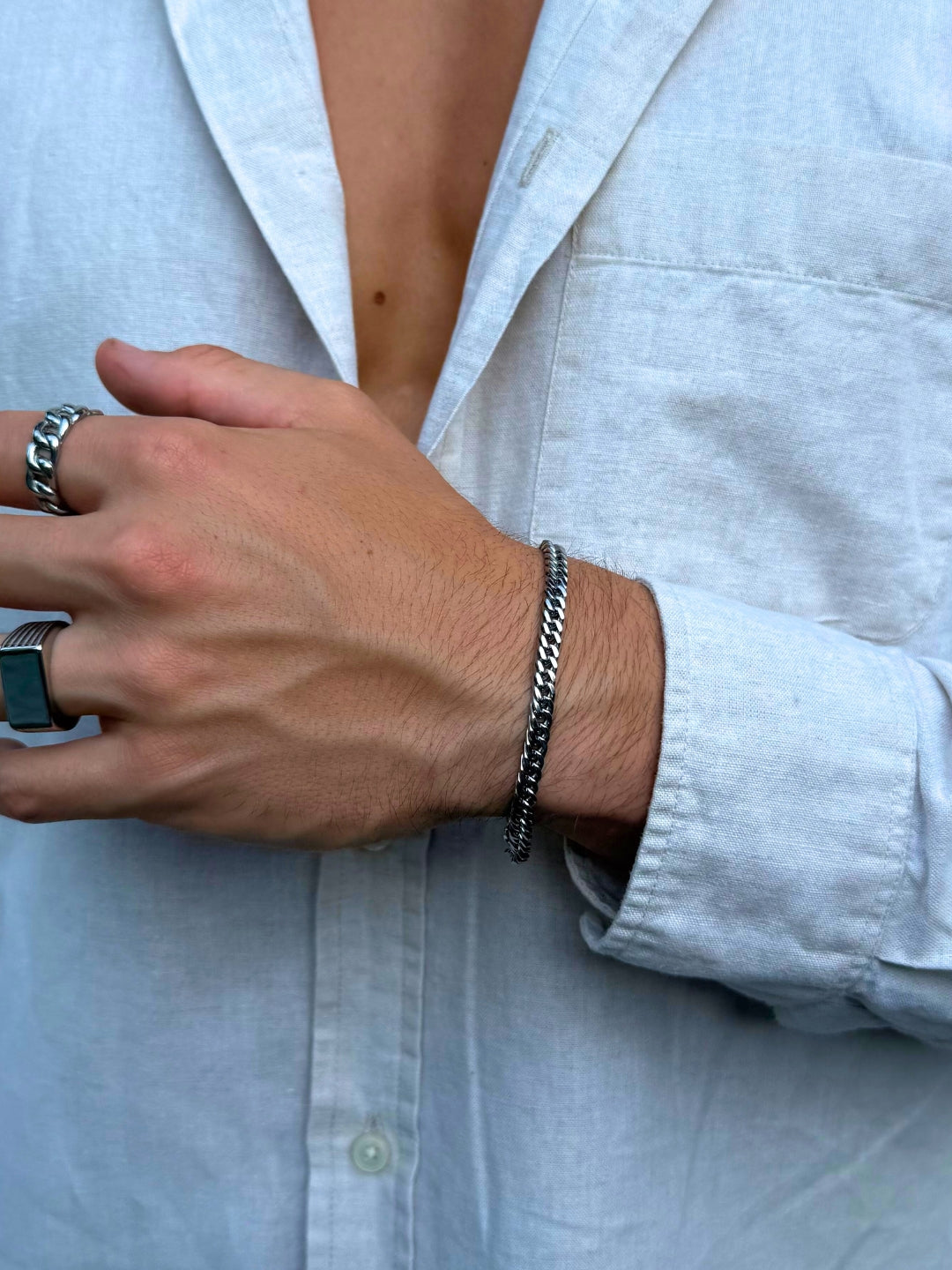 PULSEIRA CUBAN 5MM | Prata